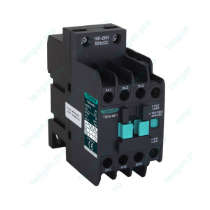 Контактор TGCA-0911 100-250V 50Hz/DC, 3P, 9A/(20A по AC-1), 4kW(400VAC), 100-250VAC/DC, 1NO+1NC