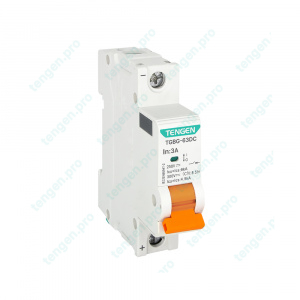 Выключатель автоматический TGBG-63DC, 1P, 3A, хар-ка C, 6kA, 250VDC на полюс, 1M