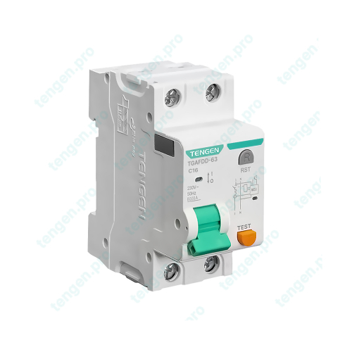 Устройство защиты от дугового пробоя TGAFDD-63, 1P+N, 16A, хар-ка C, 6kA, 2M