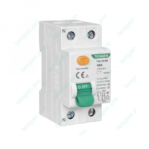 УЗО TGL1N-80, 2P, 40A, 6kA, 30mA, тип A, 2M