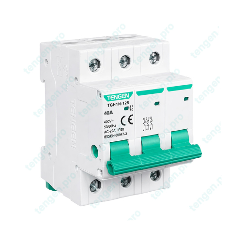 Выключатель нагрузки TGH1N-125, 3P, 40A, 3M
