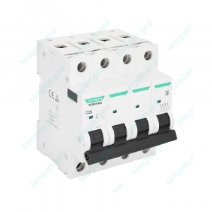 Выключатель автоматический TGB3-63, 4P, 25A, хар-ка C, 6kA, 4M