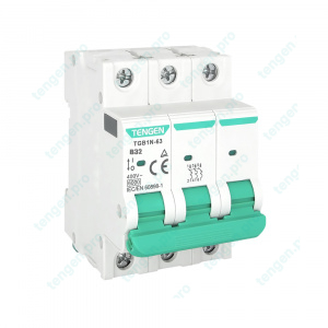 Выключатель автоматический TGB1N-63, 3P, 32A, хар-ка B, 6kA, 3M