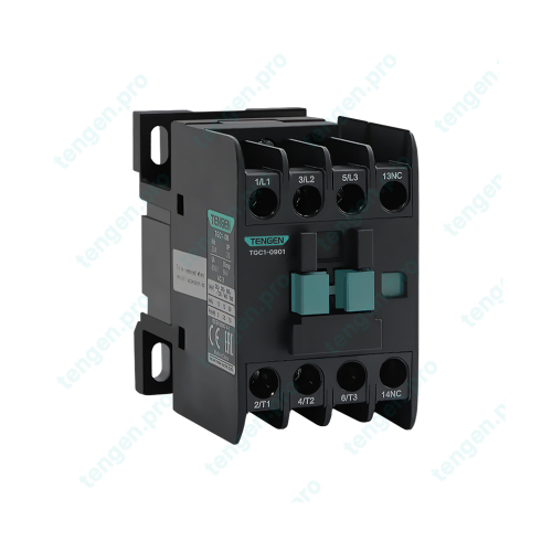 Контактор TGC1-0901B5, 3P, 9A/(20A по AC-1), 4kW(400VAC), 24VAC, 1NС